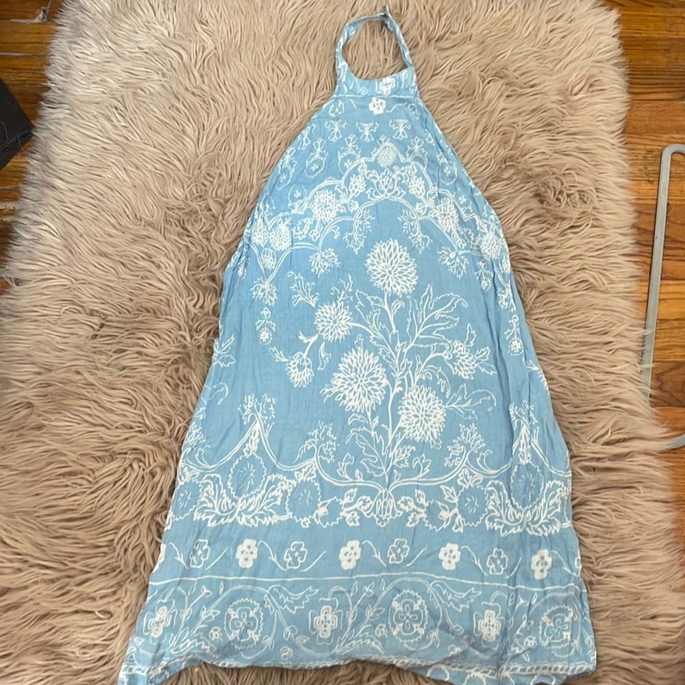 Low back halter dress